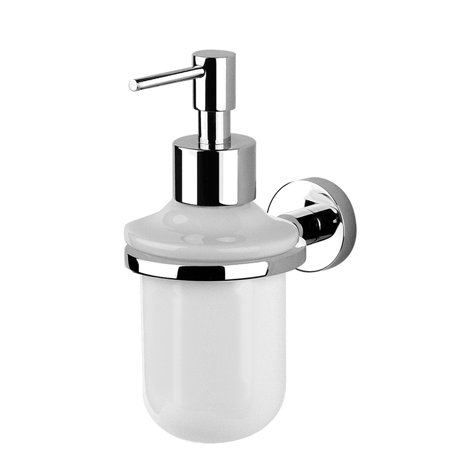 RG0836DL Дозатор для жидкого мыла Moderna Giulini Delux (цвет - хром, стакан белый)