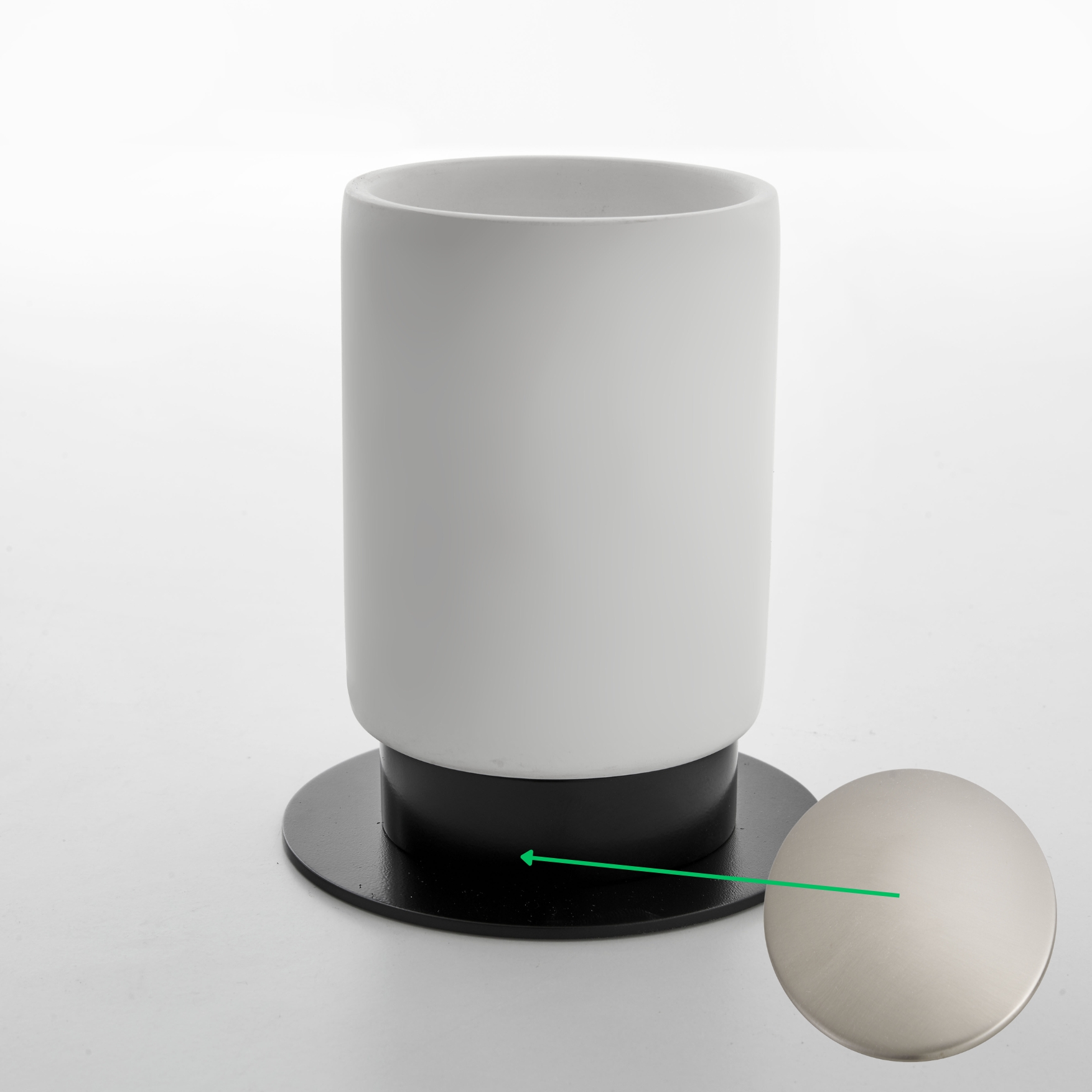 K/621/60/SSF Стакан Etrusca Dinamic, иск камень (цвет - никель матовый)