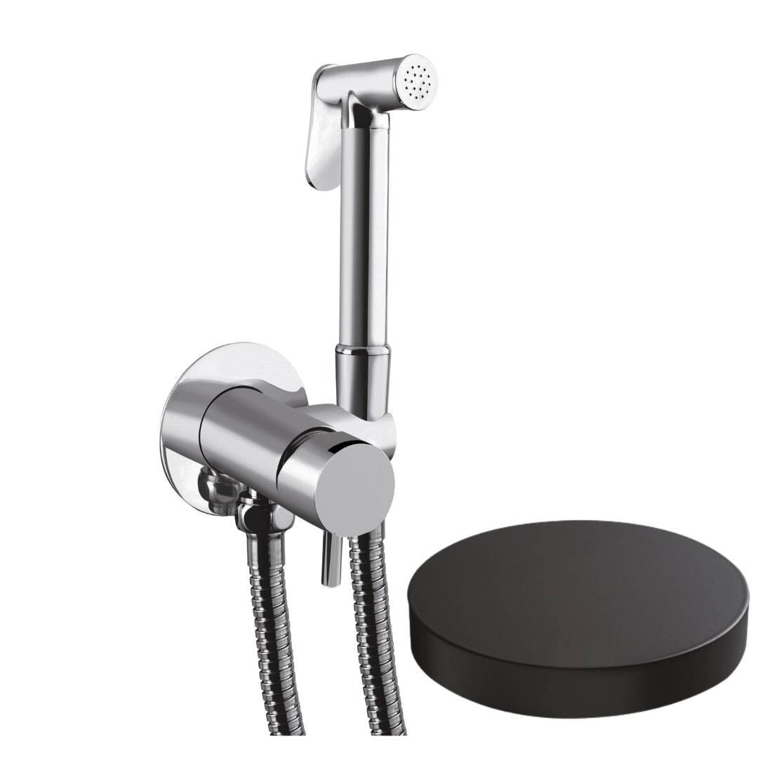 SH25/MFEPNO Внешняя часть гигиенического душа со смесителем Giulini My Future (цвет - черный матовый)