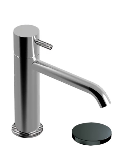 5905/SCDCRN Смеситель для раковины однорычажный Giulini My Future Deluxe, без донного клапан ( цвет - черный глянцевый хром)