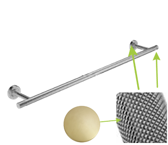 10769/ZG/53/RSO Полотенцедержатель Etrusca Sintesi 60 см (цвет - хром, гравировка - золото матовое сатинированное)