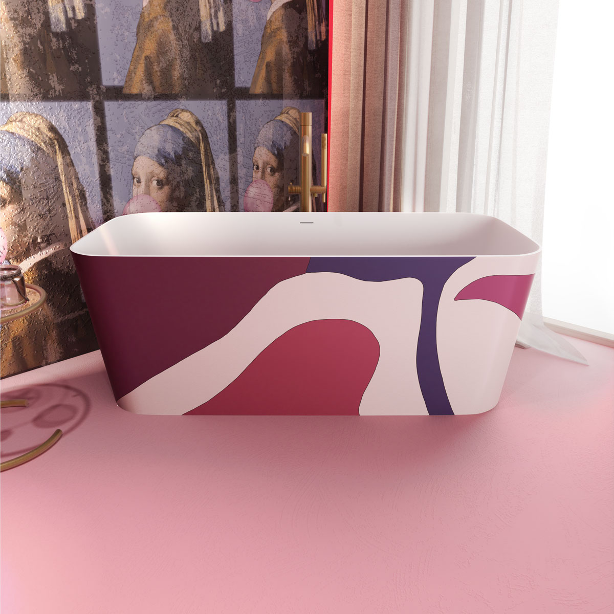 VSMI15070 Ванна Milos Forma Aquae, гелькоут, отдельностоящая, 150х70 см (цвет - белый матовый)