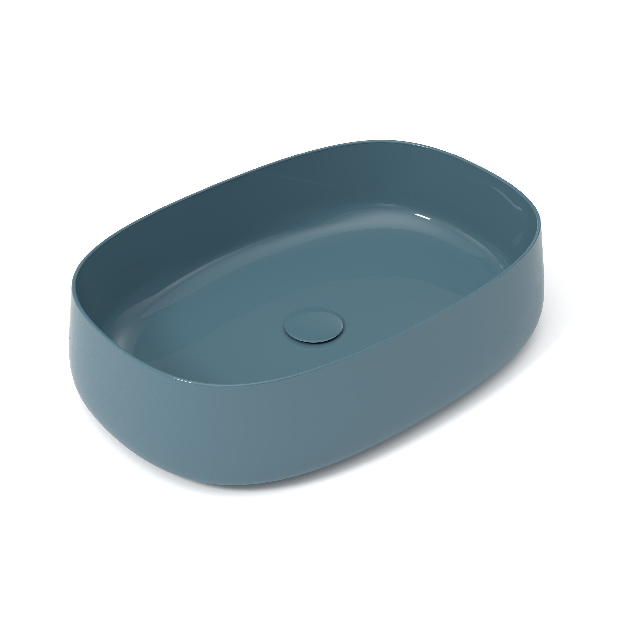 PAD4B60008 Раковина накладная Olympia Paddle, 62x42xh13 см (цвет - нефть глянцевый)