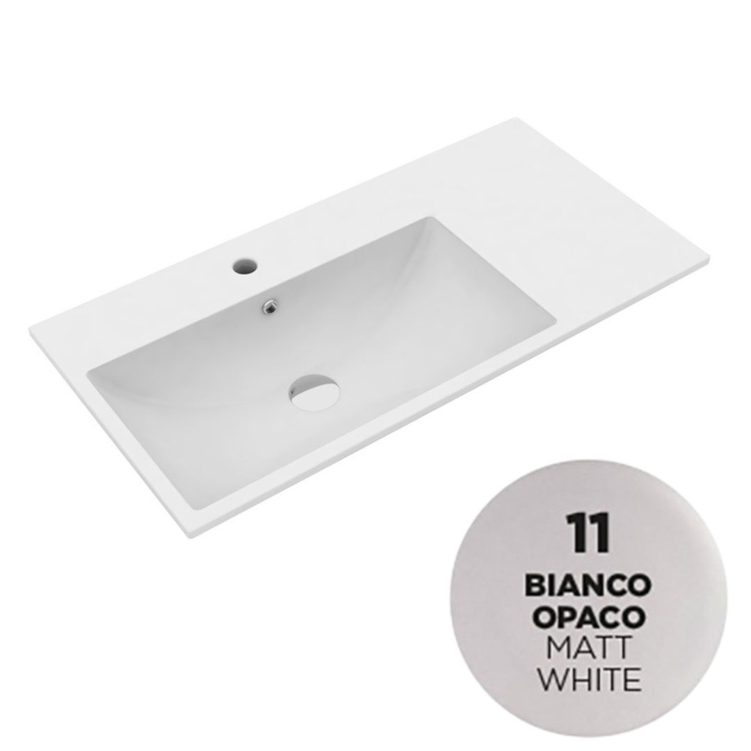 TUE4875111 Раковина Olympia Tutto Evo 75x45 см, с 1 отв. подвесная/встраиваемая (цвет - белый матовый)