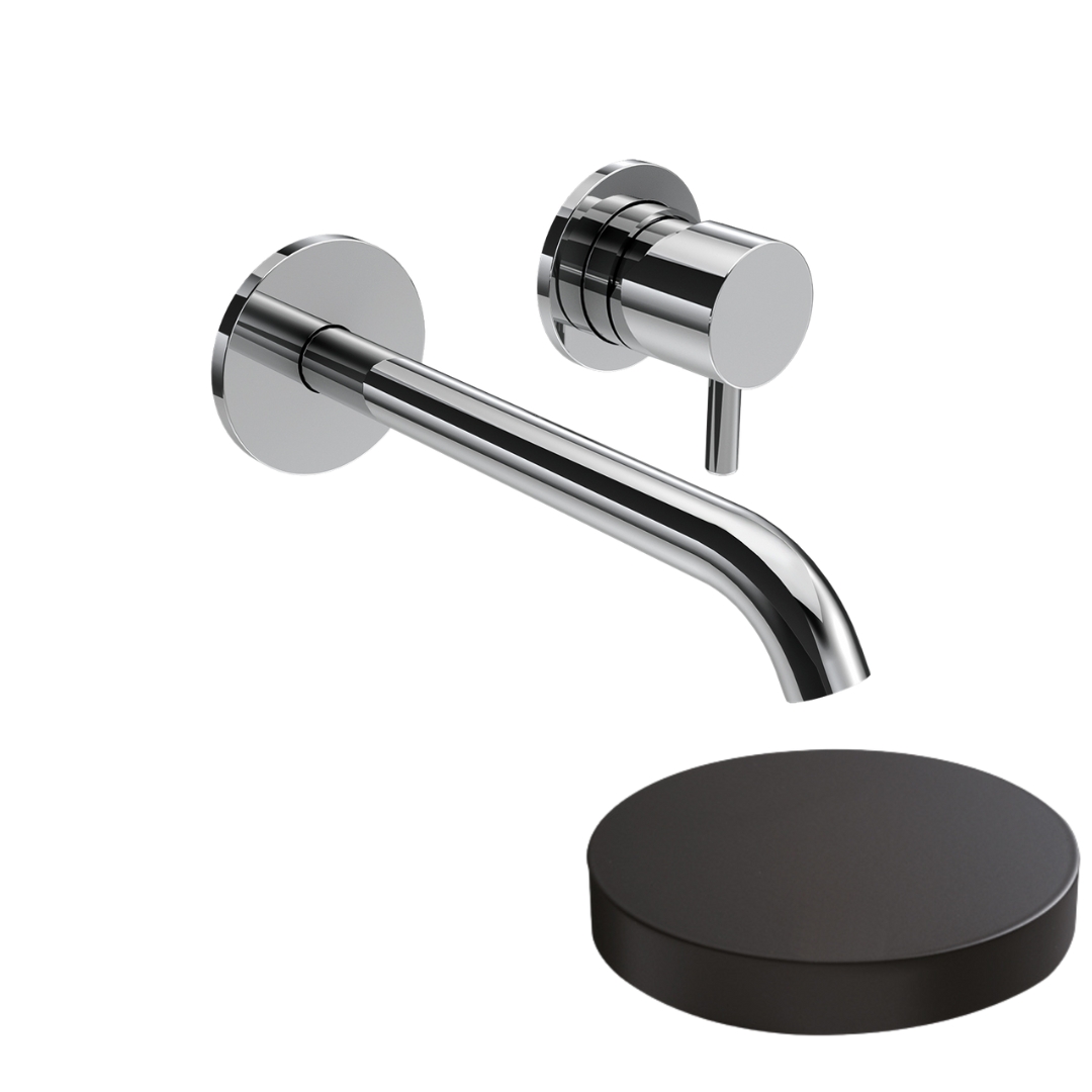 5925-18EPNO Внешняя часть смесителя встраиваемого для раковины Giulini My Future XL ,излив 18 см,без донного клапана (цвет - черный матовый)