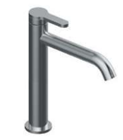 8711/SCAS Однорычажный смеситель из нержавеющей стали для раковины Giulini OPEN средний, без донного клапана (цвет - нержавеющая сталь)