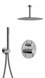 5968EP Внешние части встраиваемого душевого комплекта Giulini My Future с верхним и ручным душем (цвет - хром)