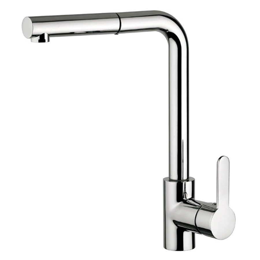 6576 Смеситель кухонный Giulini на одно отверстие с выдвижным душем (цвет - хром)