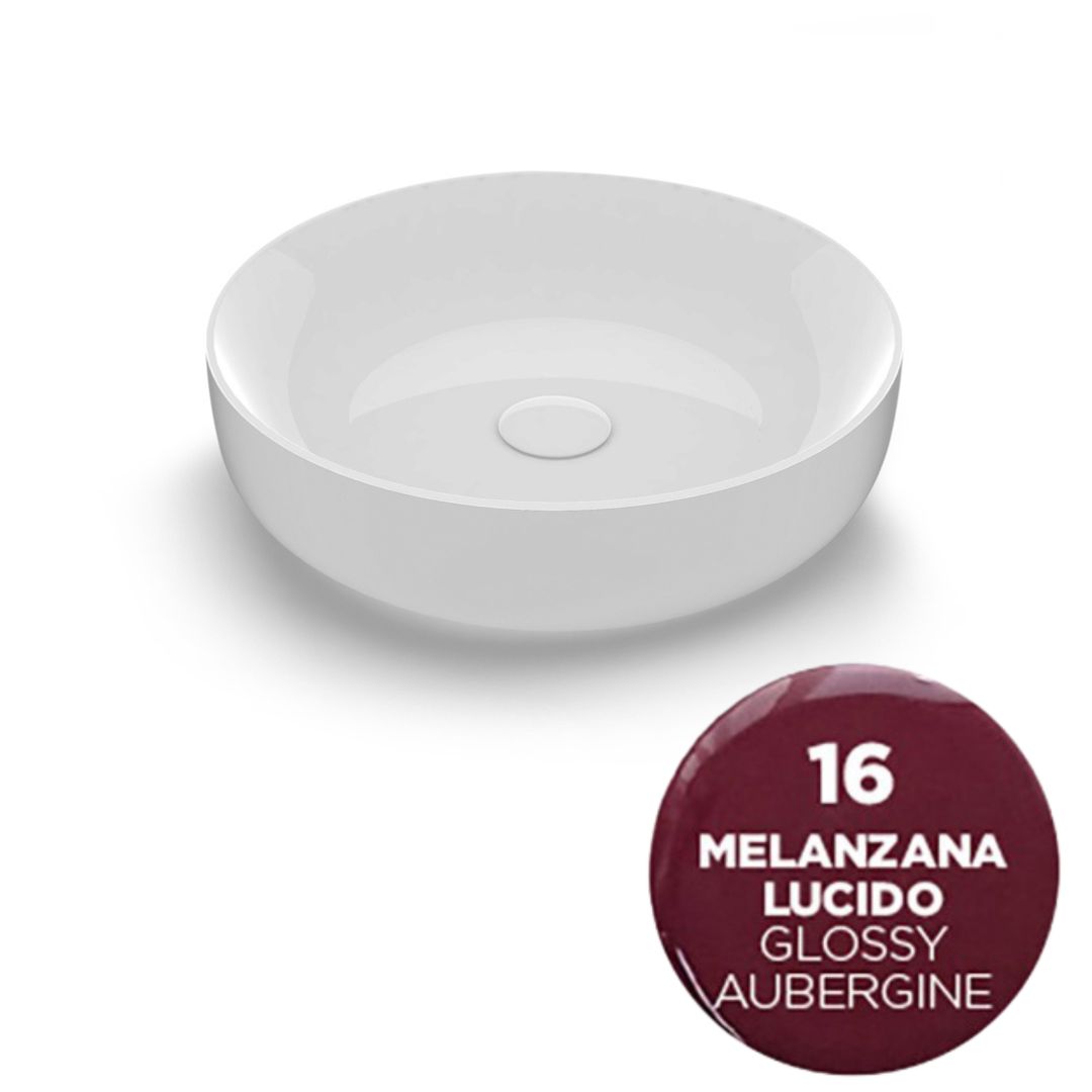 MET4245016 Раковина Olympia Metamorfosi накладная, ø45 h14 см (цвет - баклажан глянцевый)