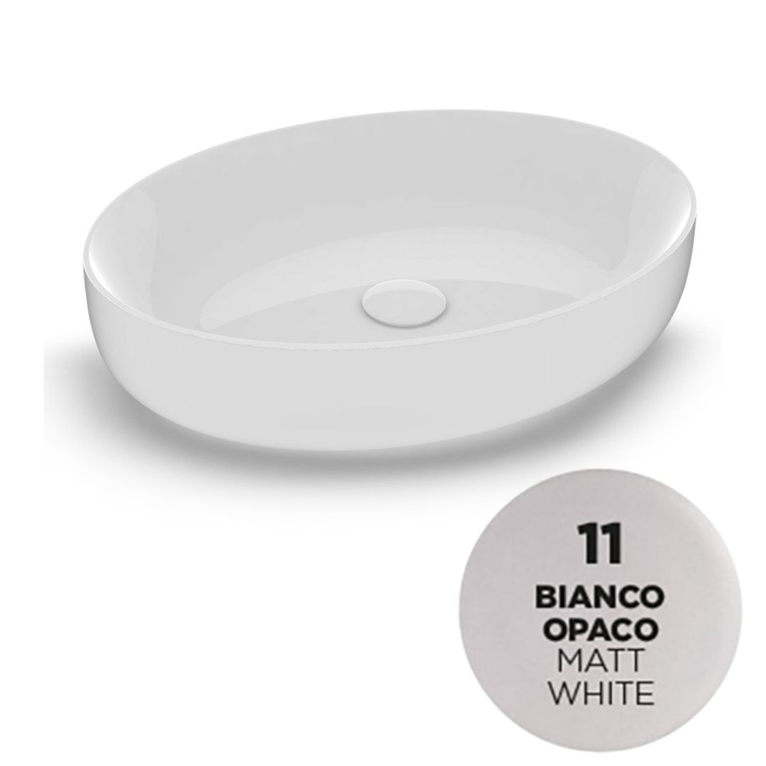 MET42O6011 Раковина Olympia Metamorfosi накладная, 55x42xh14 см (цвет - белый матовый)