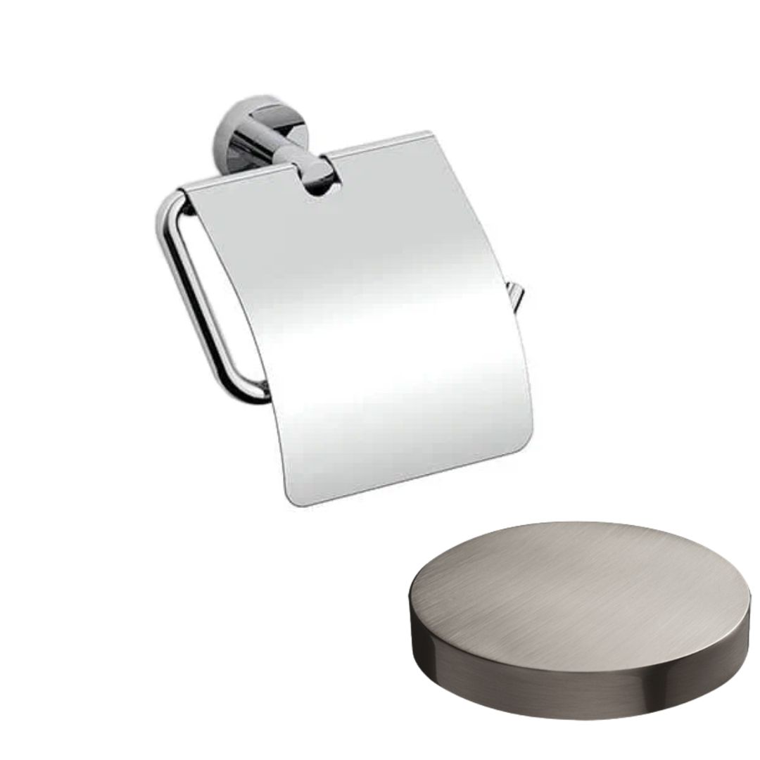 RG0813NKO Держатель для туалетной бумаги с крышкой Moderna Giulini (цвет - никель матовый)