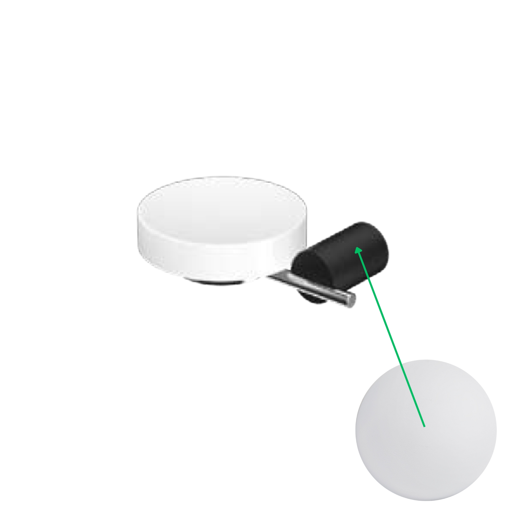 10732/BI/53/SSF Мыльница подвесная Etrusca Dinamic, иск камень (цвет - хром)