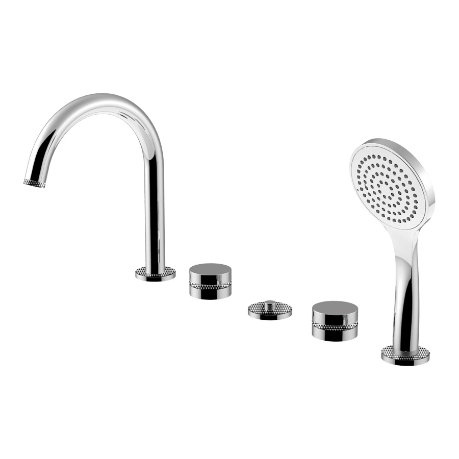 MR0160DL Комплект на борт ванны Giulini My Ring Deluxe на 5 отверстий (цвет - хром)