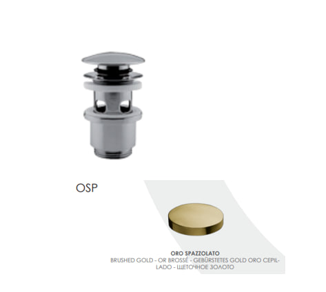 5102LOSP Донный клапан Giulini Up&Down 1”1/4 (цвет - золото брашированное)