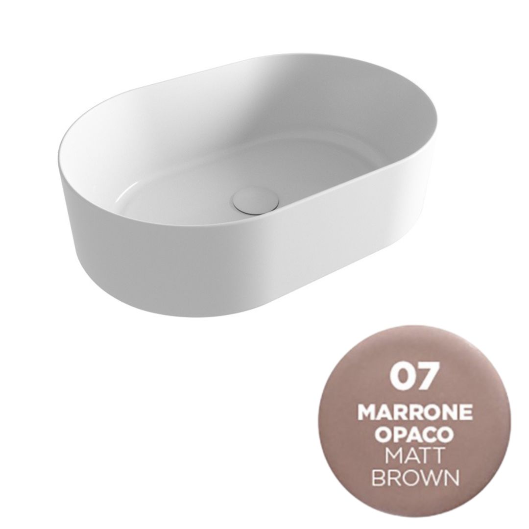 OPE42OV60007 Раковина накладная Olympia Open 60x40x17 cm (цвет -бежевый матовый)