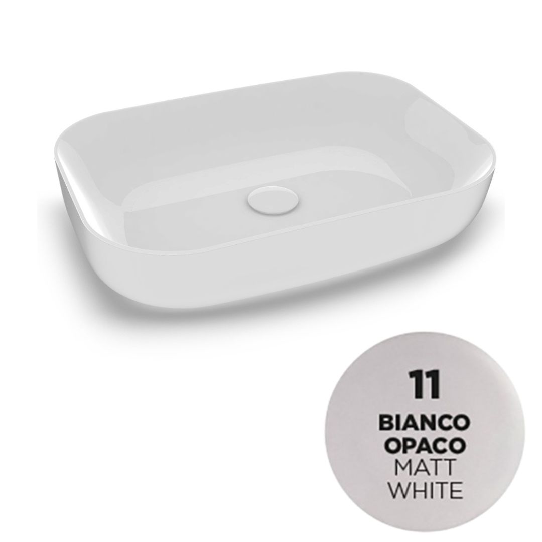 MET4260011 Раковина Olympia Metamorfosi накладная, 60x42xh14 см (цвет - белый матовый)