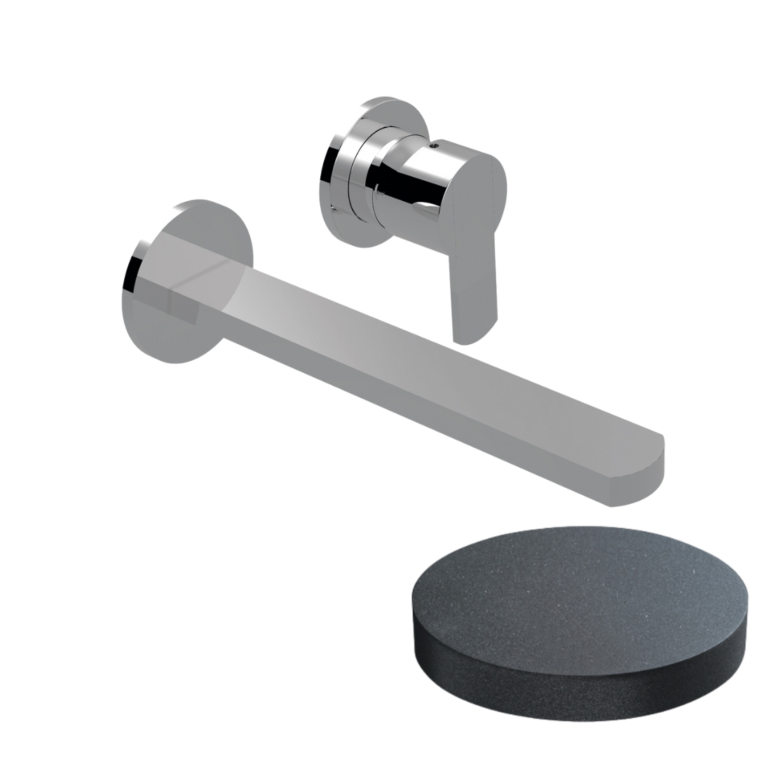 5825-20DLEPGF Внешняя часть смесителя для раковины встраиваемого Giulini Surf Deluxe, излив 20 см, без донного клапана (цвет - графит)