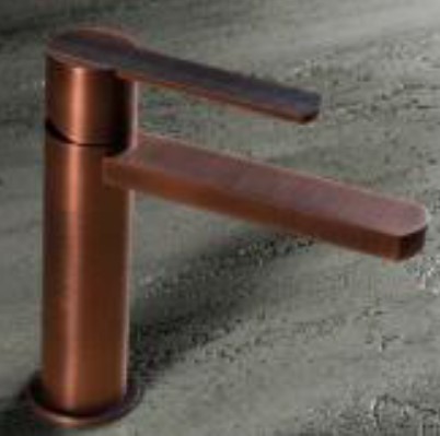 5805/SCDVROP Смеситель для раковины однорычажный Giulini Surf Deluxe, без донного клапан (цвет - медь матовая)