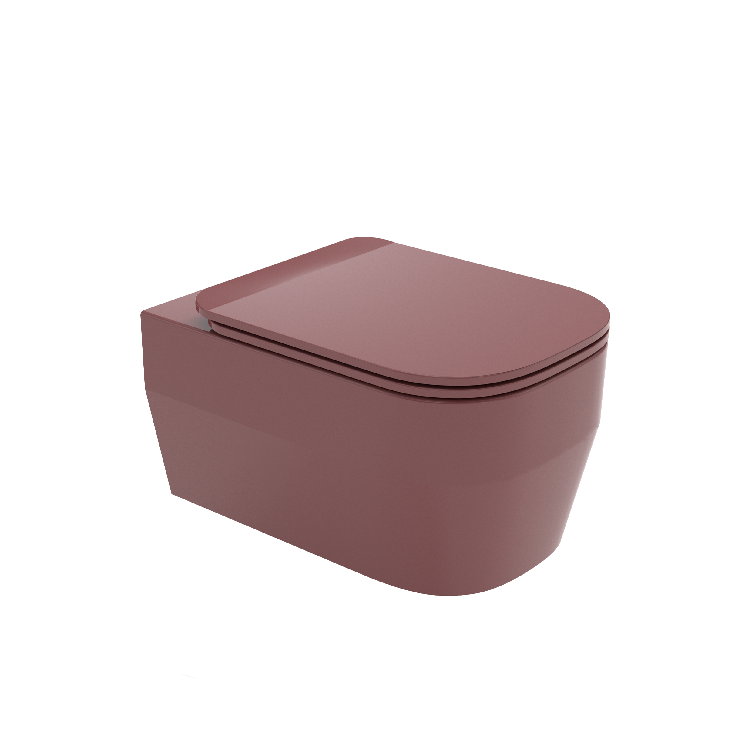 TUE1202R16 Унитаз подвесной безободковый Olympia Tutto-evo (цвет - баклажан глянцевый)