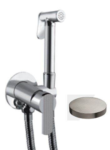 SH23/SDLEPNKO Внешняя часть гигиенический душ Giulini Surf Deluxe со смесителем (цвет - матовый никель)