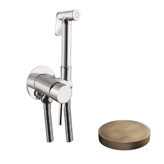 SH25EPBROP Внешняя часть гигиенического душа Giulini со смесителем (цвет - бронза матовая)