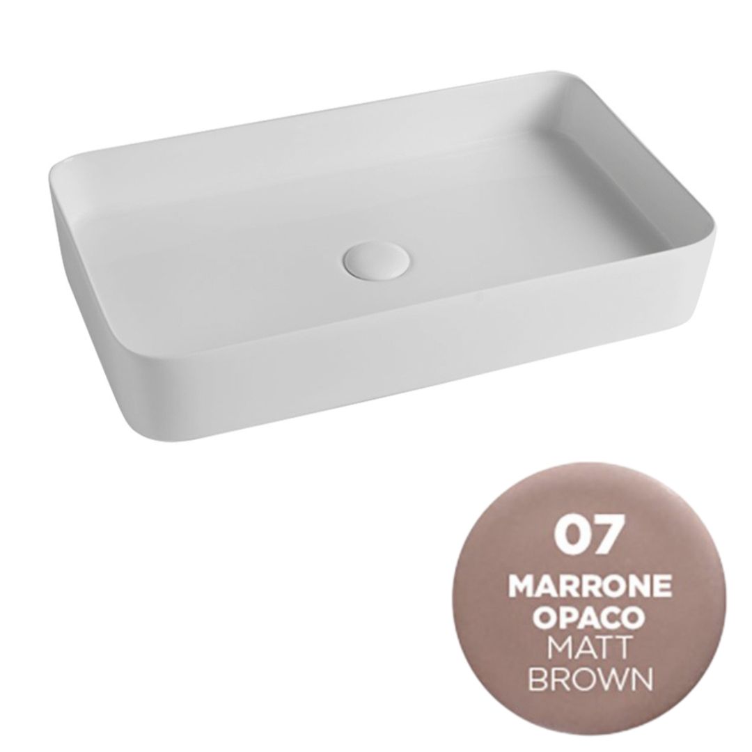 SMA42RE65007 Раковина накладная Olympia Smash 65x40xh11 см (цвет -бежевый матовый)