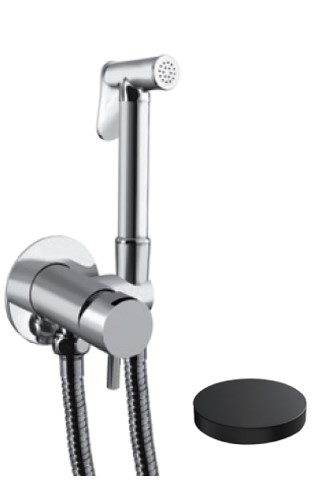 SH23/MFDEPNO Внешняя часть гигиенического душа со смесителем Giulini My Future Deluxe (цвет - черный матовый)