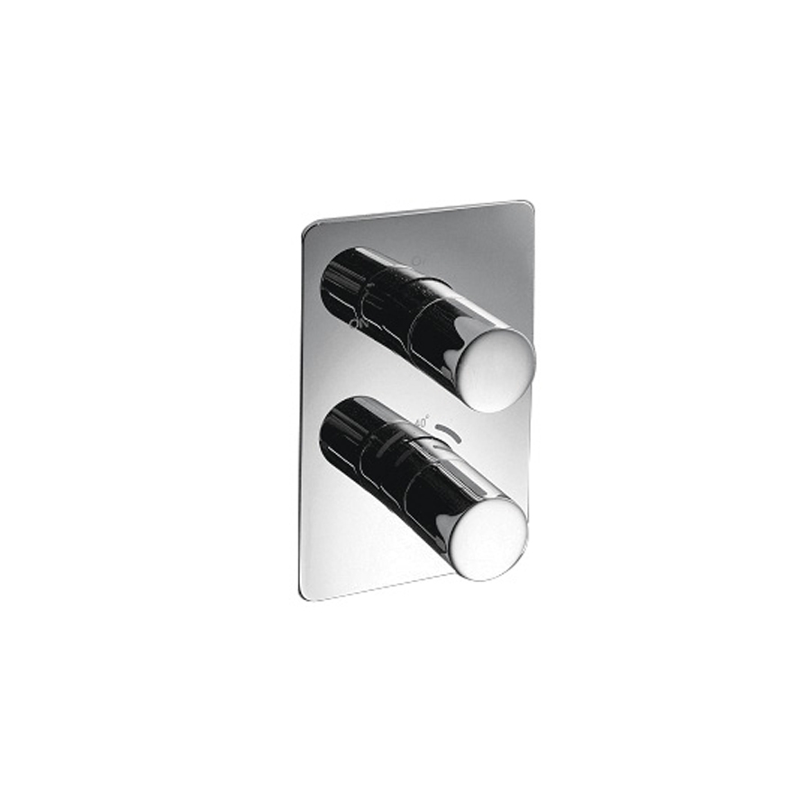 8277EPNO Внешняя часть для встраиваемого термостатического смесителя Giulini с 3 выходами (цвет - черный матовый)