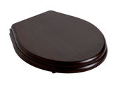 SF1101BR (C811BR) Сиденье для унитаза Olympia Impero Style, с микролифтом, быстросъемные петли цвет бронза (цвет - белый глянцевый, петли - бронза)