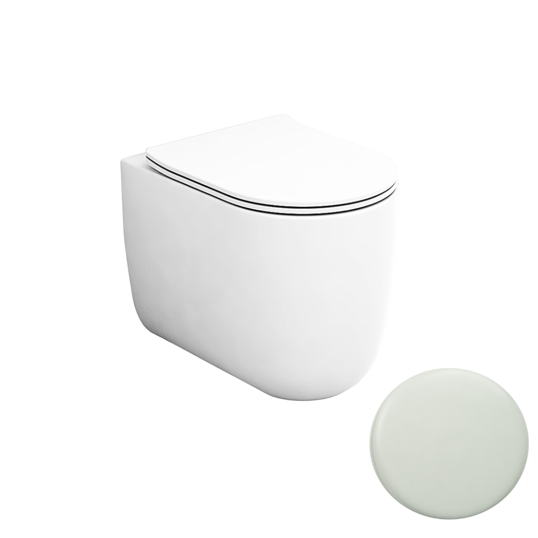 MIL110311 Унитаз напольный Milady Olympia безободковый с креплениями (цвет - белый матовый)