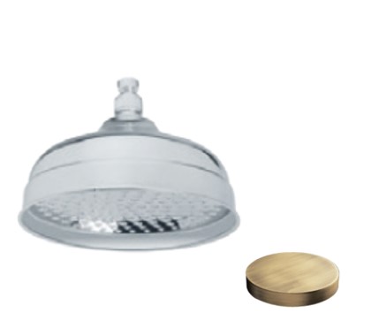 1714-30BR Душевая лейка Giulini Praga с защитой от известняка диаметр 30см (цвет- бронза)