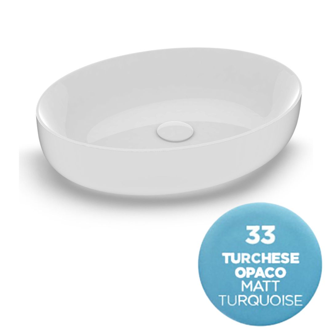 MET42O6033 Раковина Olympia Metamorfosi накладная, 55x42xh14 см (цвет - голубой матовый)