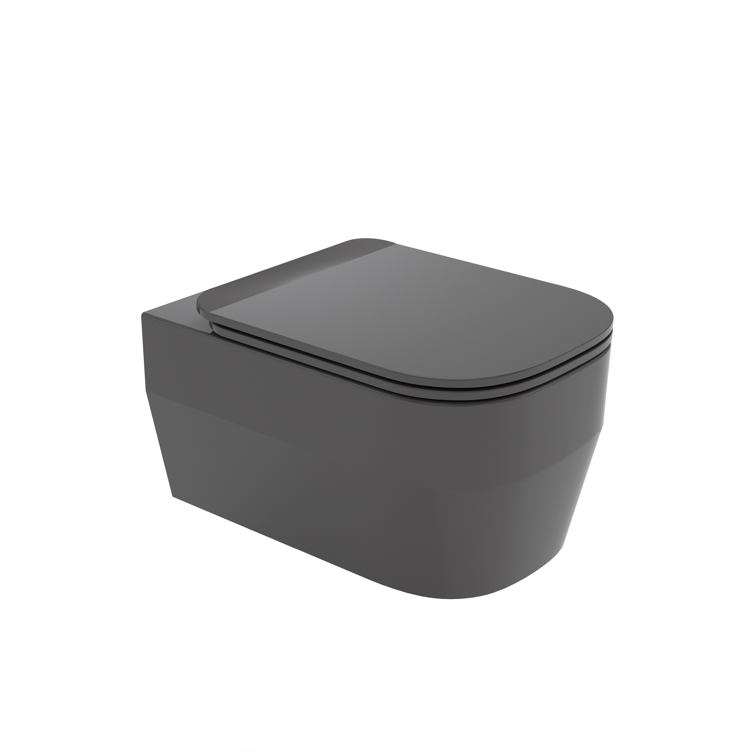 TUE1202R06 Унитаз подвесной безободковый Olympia Tutto-evo (цвет - серый глянцевый)