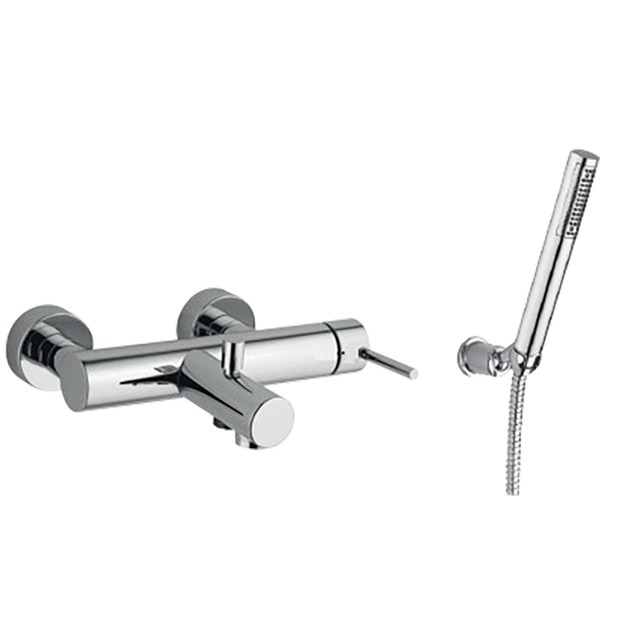 6501-01 Однорычажный смеситель внешнего монтажа Giulini Futuro для ванны с душевым набором “Duplex” (цвет - хром)