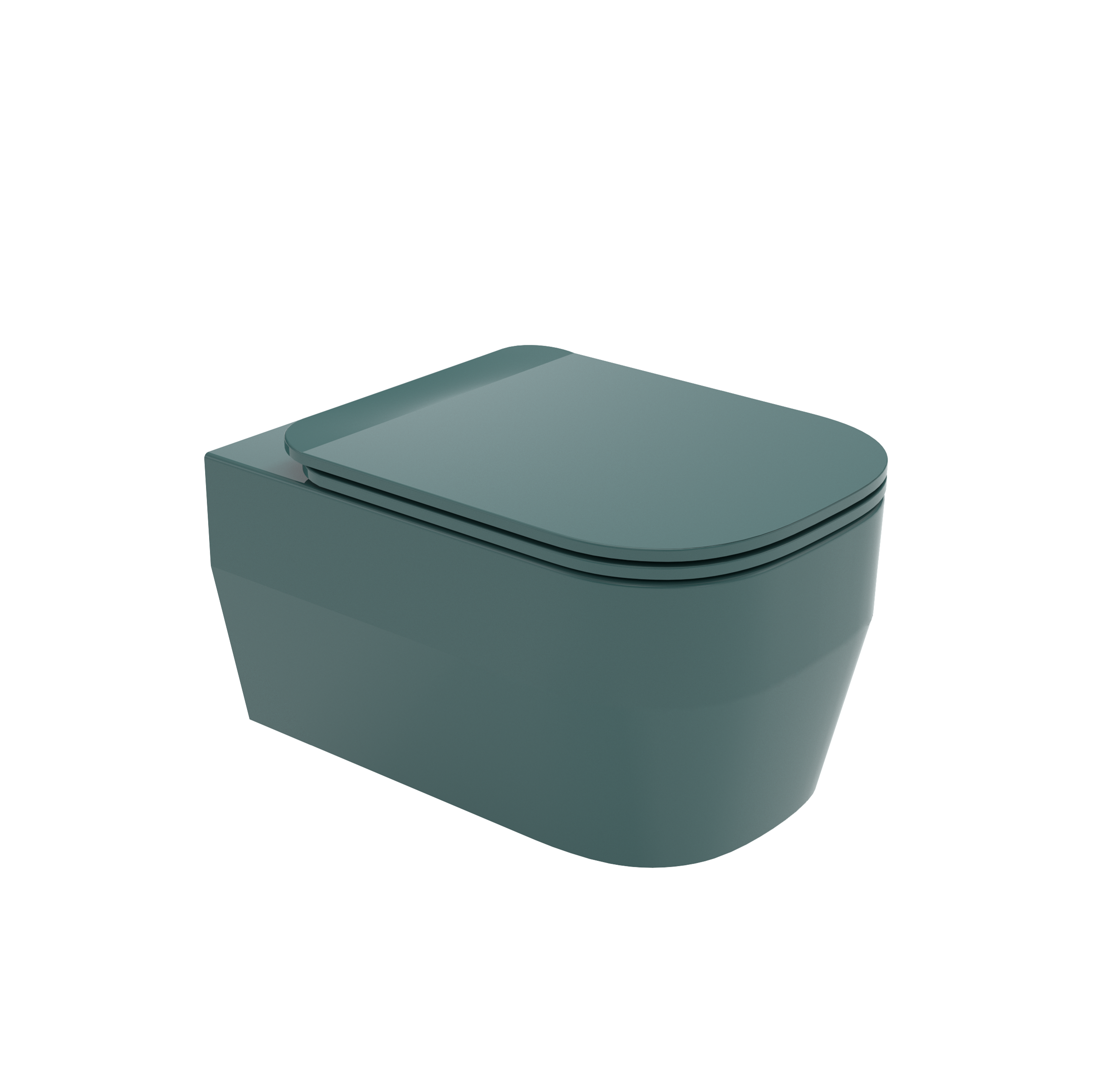 TUE1202R31 Унитаз подвесной безободковый Olympia Tutto-evo (цвет - зеленый глянцевый)