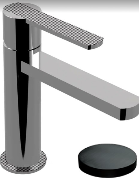 5805/SCDLCRNS Однорычажный смеситель для раковины Giulini Surf Deluxe, без донного клапана (цвет - ганметал)