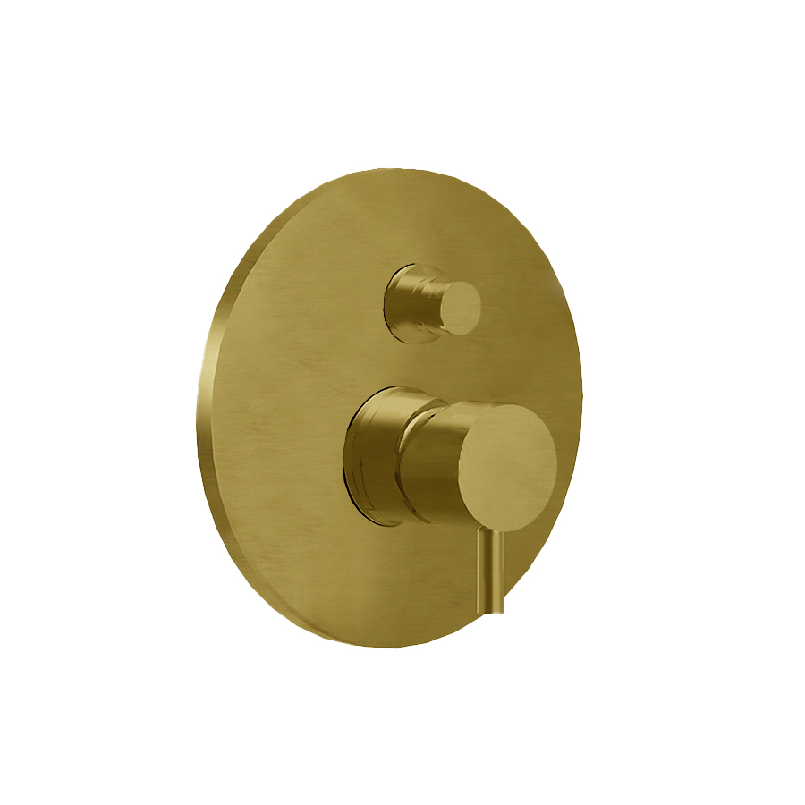 5913OSP Смеситель для душа Giulini My Future встраиваемый, на 2 режима, с кнопкой-переключателем (цвет - золото брашированное))