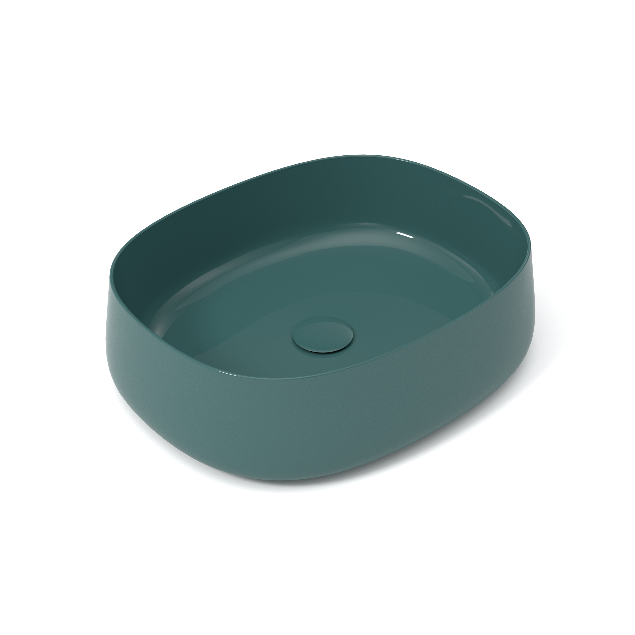 PAD4B50031 Раковина накладная Olympia Paddle, 52x42xh13 см (цвет - зеленый глянцевый)