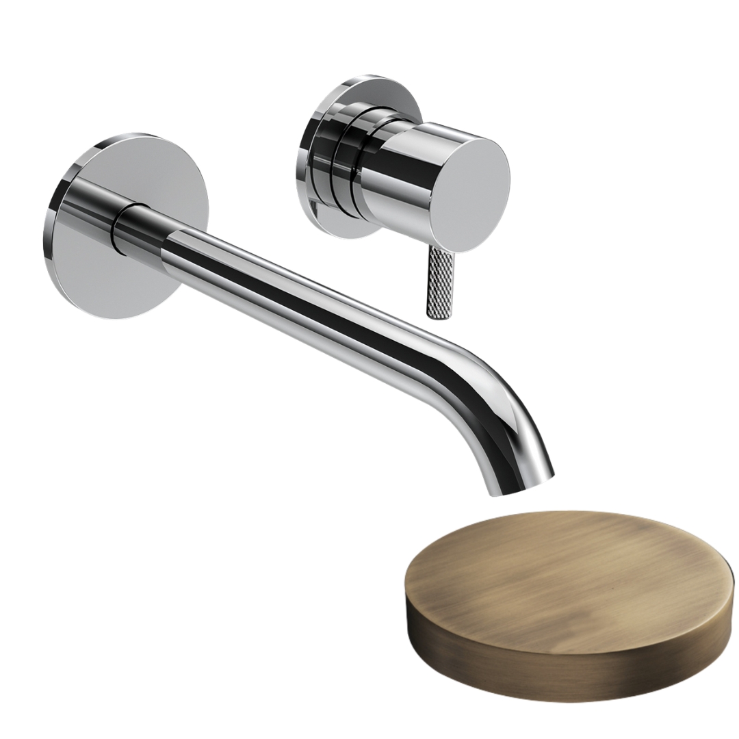 5925-18DEPBROP Внешняя часть смесителя встраиваемого для раковины Giulini My Future XL Deluxe ,излив 18 см,без донного клапана (цвет - бронза матовая)