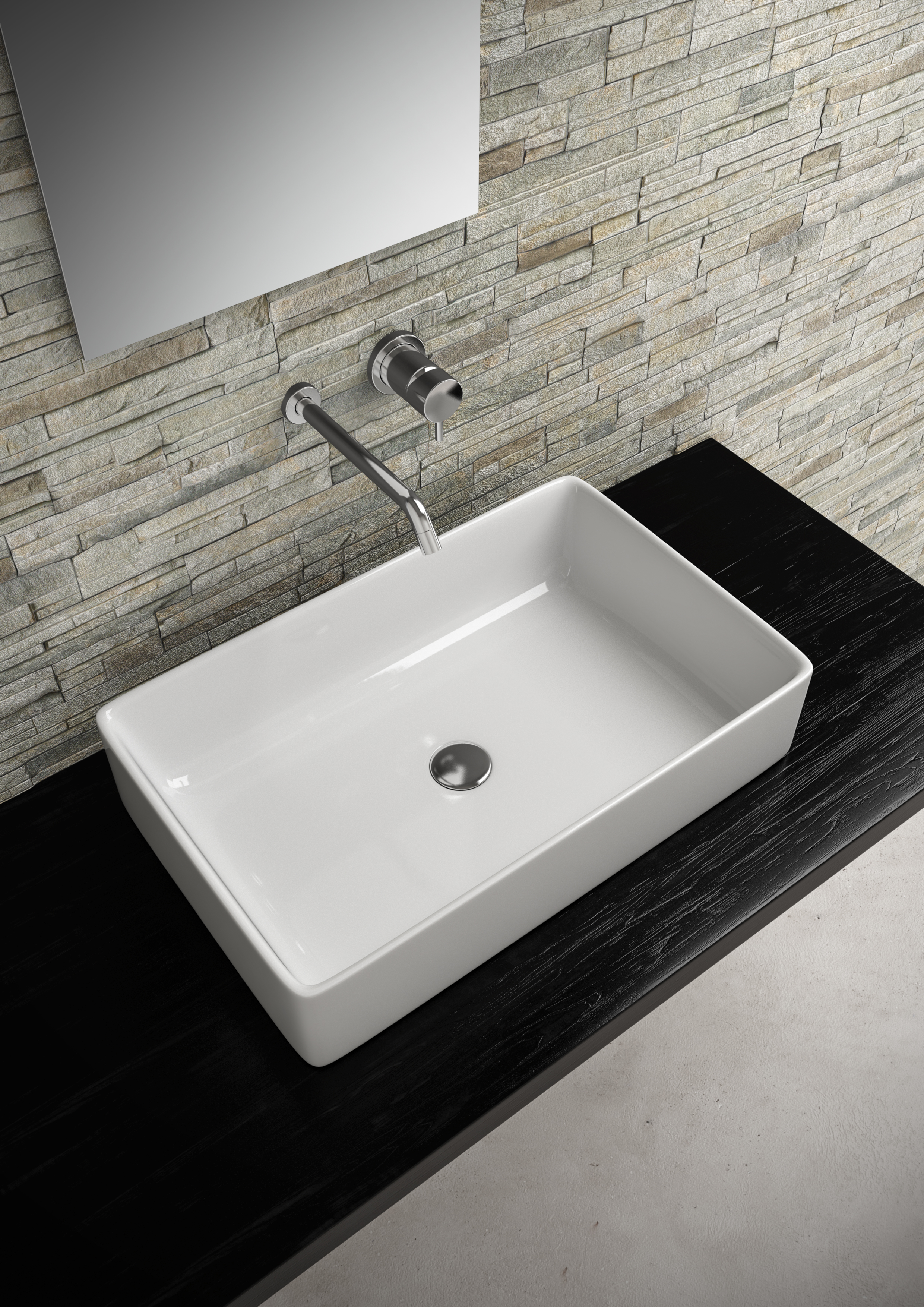 LIL4260001 Раковина Olympia Tokyo накладная 60х40х13 см (цвет - белый глянцевый)