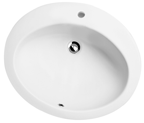 LIL4662101 Раковина полувстраиваемая Olympia Standard Incasso с отв. под смеситель 62х52 см (цвет - белый глянцевый)