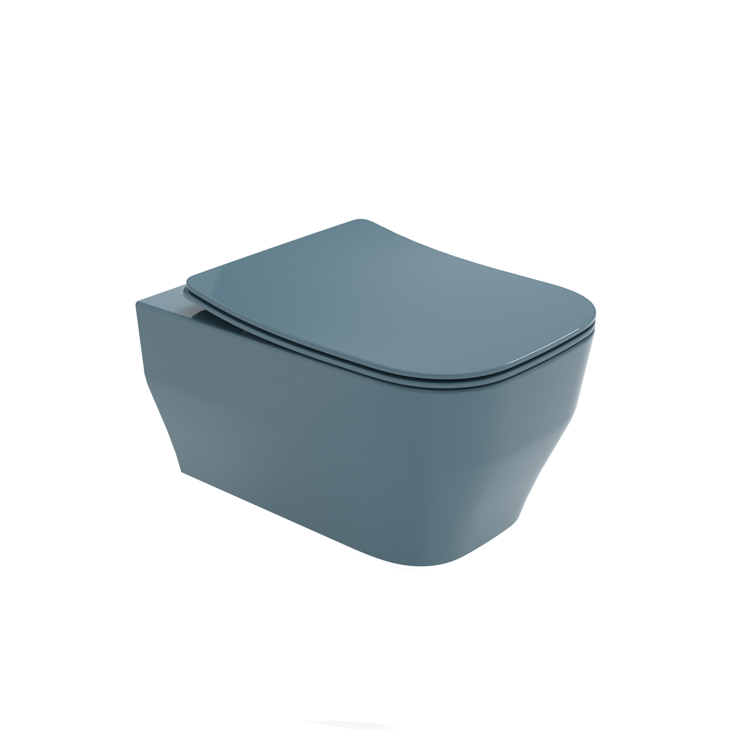 SYN1202R08 Унитаз подвесной безободковый Olympia Synthesis Eco с креплениями (цвет - нефть глянцевый)