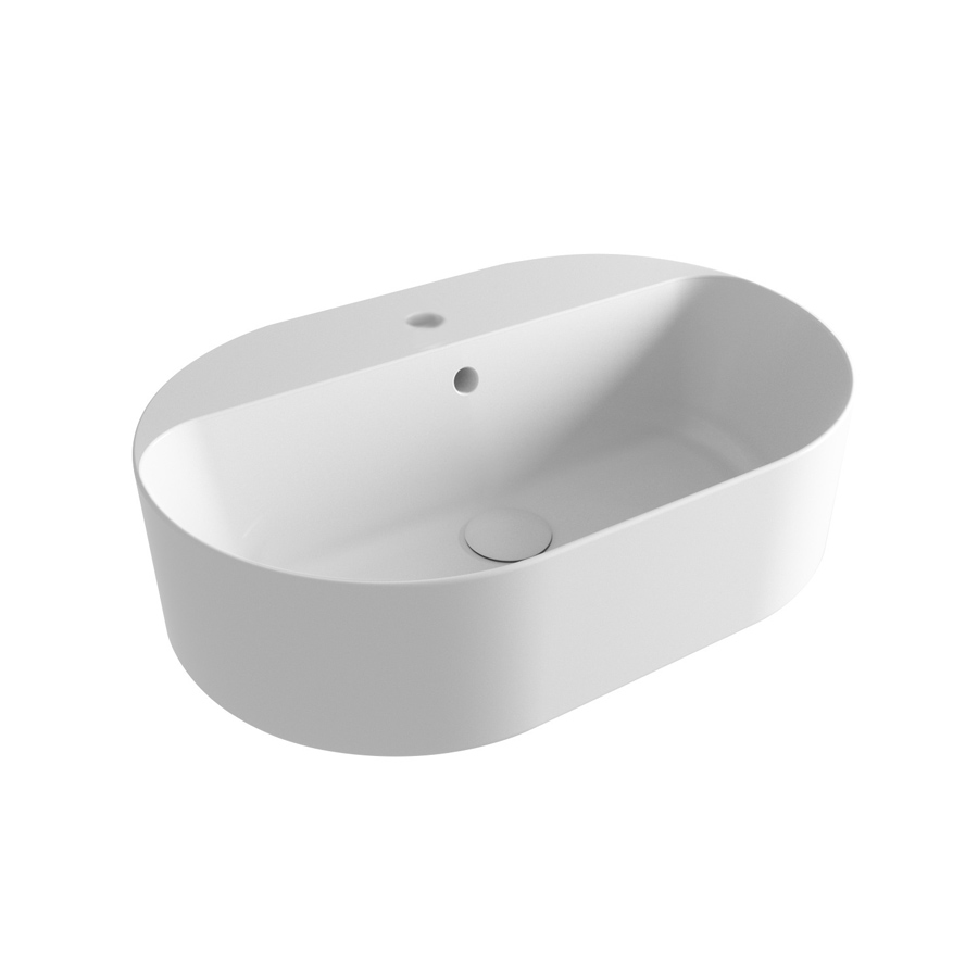 OPE42OV60101 Раковина накладная Olympia Open с отв. под смеситель 60x40x17 cm (цвет - белый глянцевый)