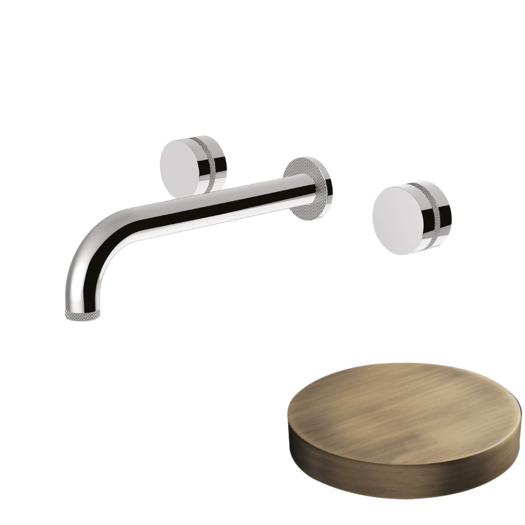 MR0123EPDLBROP Внешняя часть для встраиваемого смесителя для раковины Giulini MyRing, на 3 отверстия (цвет - бронза матовая)