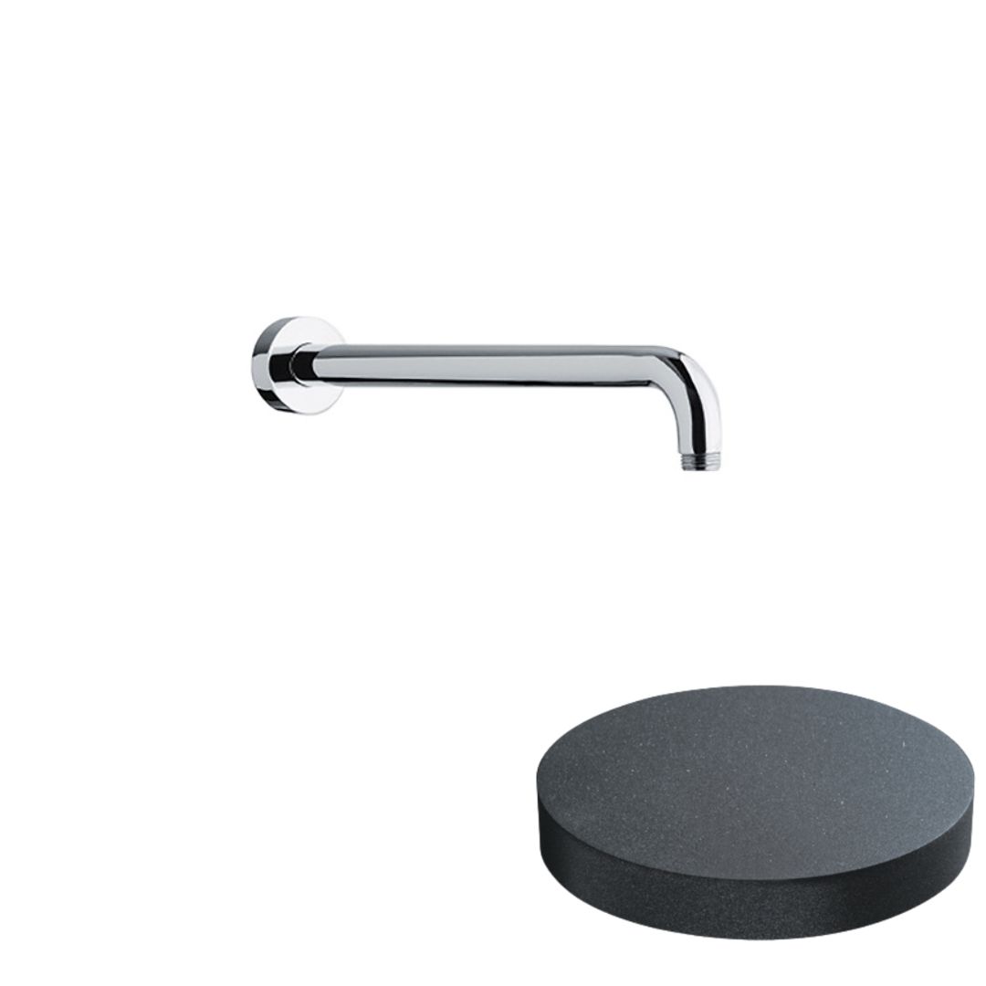 1751-40GF Душевой кронштейн из латуни Giulini, длина 400мм (цвет - графит)