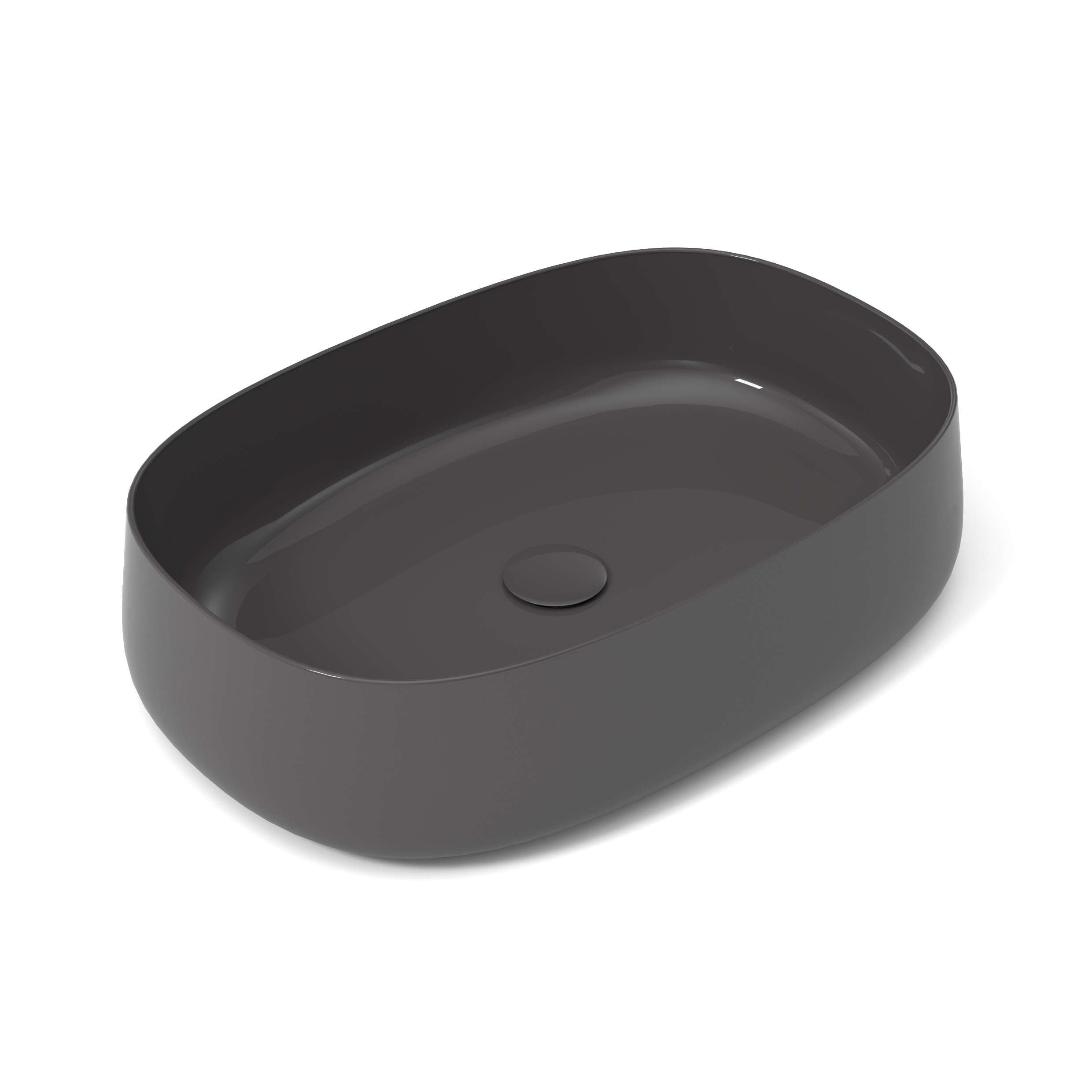 PAD4B60006 Раковина накладная Olympia Paddle, 62x42xh13 см (цвет - серый глянцевый)