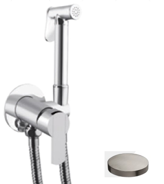 SH23/SEPNKO Внешняя часть гигиенический душ Giulini Surf со смесителем (цвет - матовый никель)