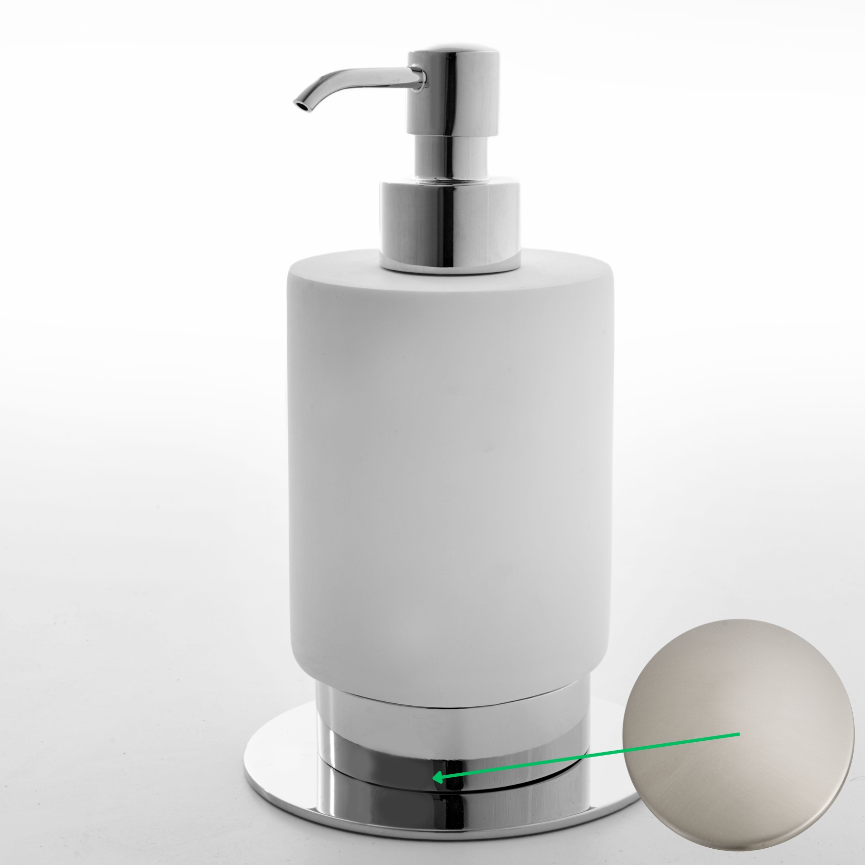 K/623/60/SSF Диспенсер Etrusca Dinamic, иск камень (цвет - никель матовый)