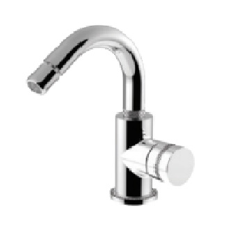 MR87ADL Смеситель для биде Giulini My Ring Deluxe, поворотный излив, однорычажный, с донным клапаном (цвет - хром)