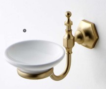 4652/55/CER Мыльница подвесная Etrusca Star, белая керамика (цвет - золото)